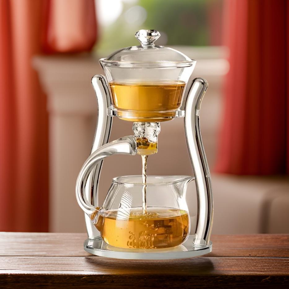 "Nostalgia" - Antique Style High-borosilicate Glass Automatic Tea Brewer