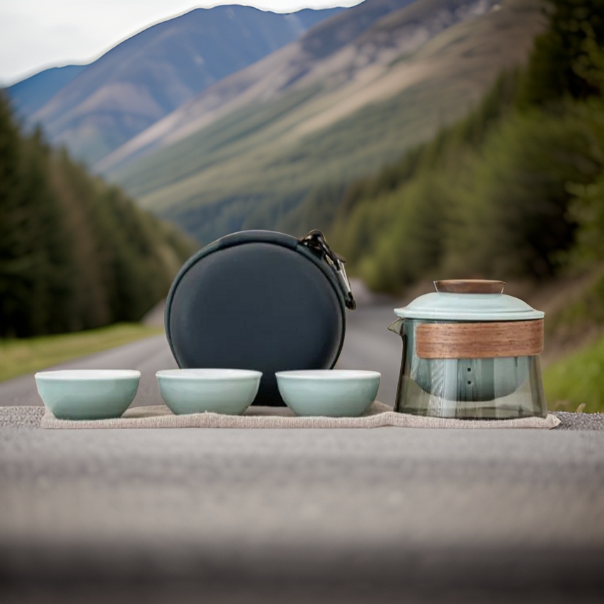 "Nomad" Handmade Portable Tea Set With Protective Case-TeaTsy Official Website