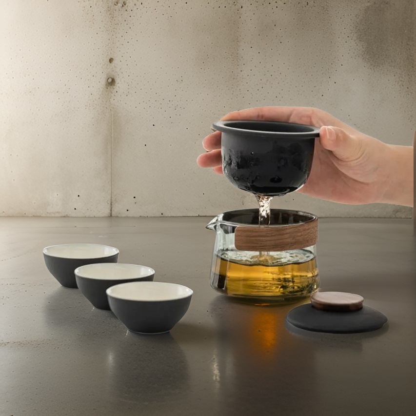 "Nomad" Handmade Portable Tea Set With Protective Case-TeaTsy Official Website