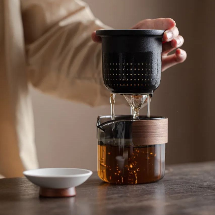 "Tao" - Retro Style Handmade Portable Tea Set With Protective Case-TeaTsy Official Website