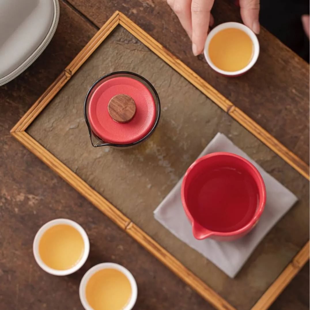 "Auspicious Dragon" - Handmade Portable Tea Set With Protective Case-TeaTsy Official Website