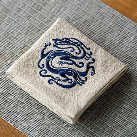 “Auspicious Dragon” - Antique Style Tea Towel-TeaTsy Official Website