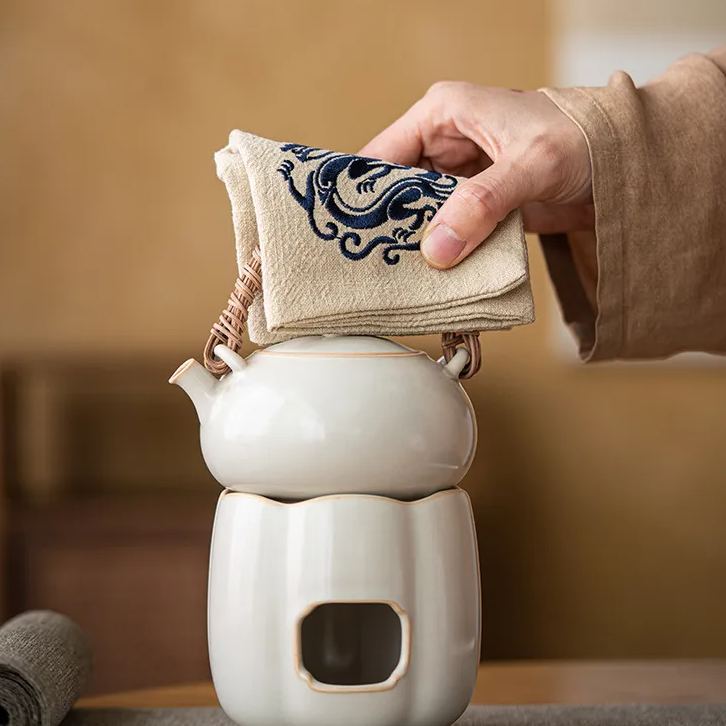 “Auspicious Dragon” - Antique Style Tea Cloth