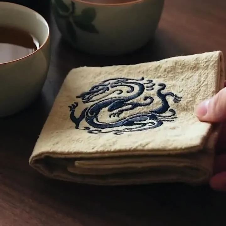 “Auspicious Dragon” - Antique Style Tea Towel-TeaTsy Official Website