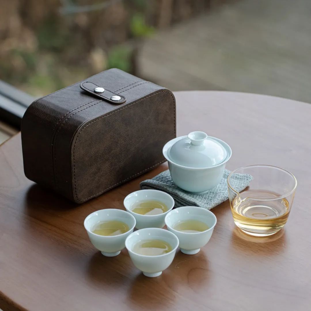"Spring Whisper" - Handmade Portable Tea Set with Case for Four-TeaTsy Official Website