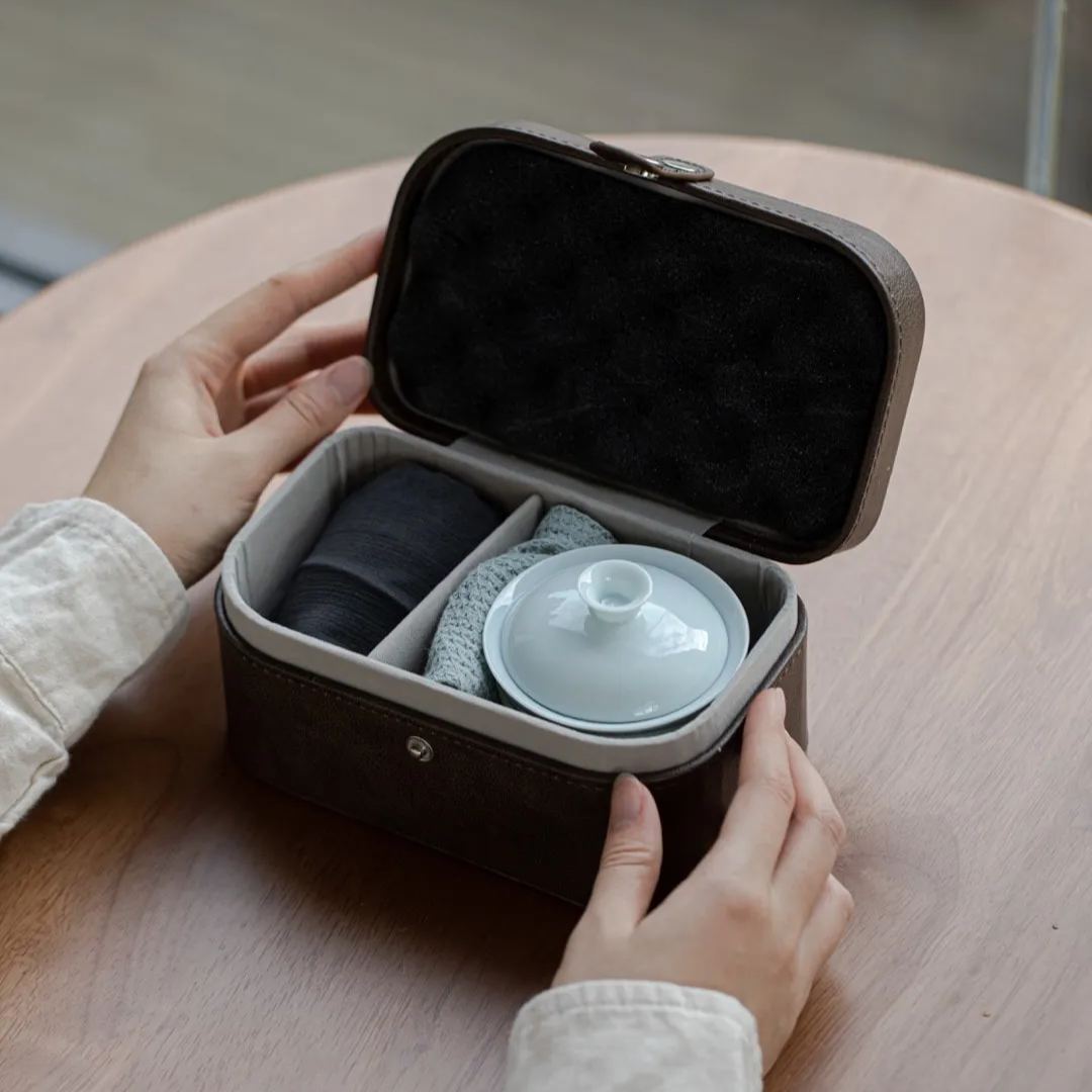 "Spring Whisper" - Handmade Portable Tea Set with Case for Four-TeaTsy Official Website