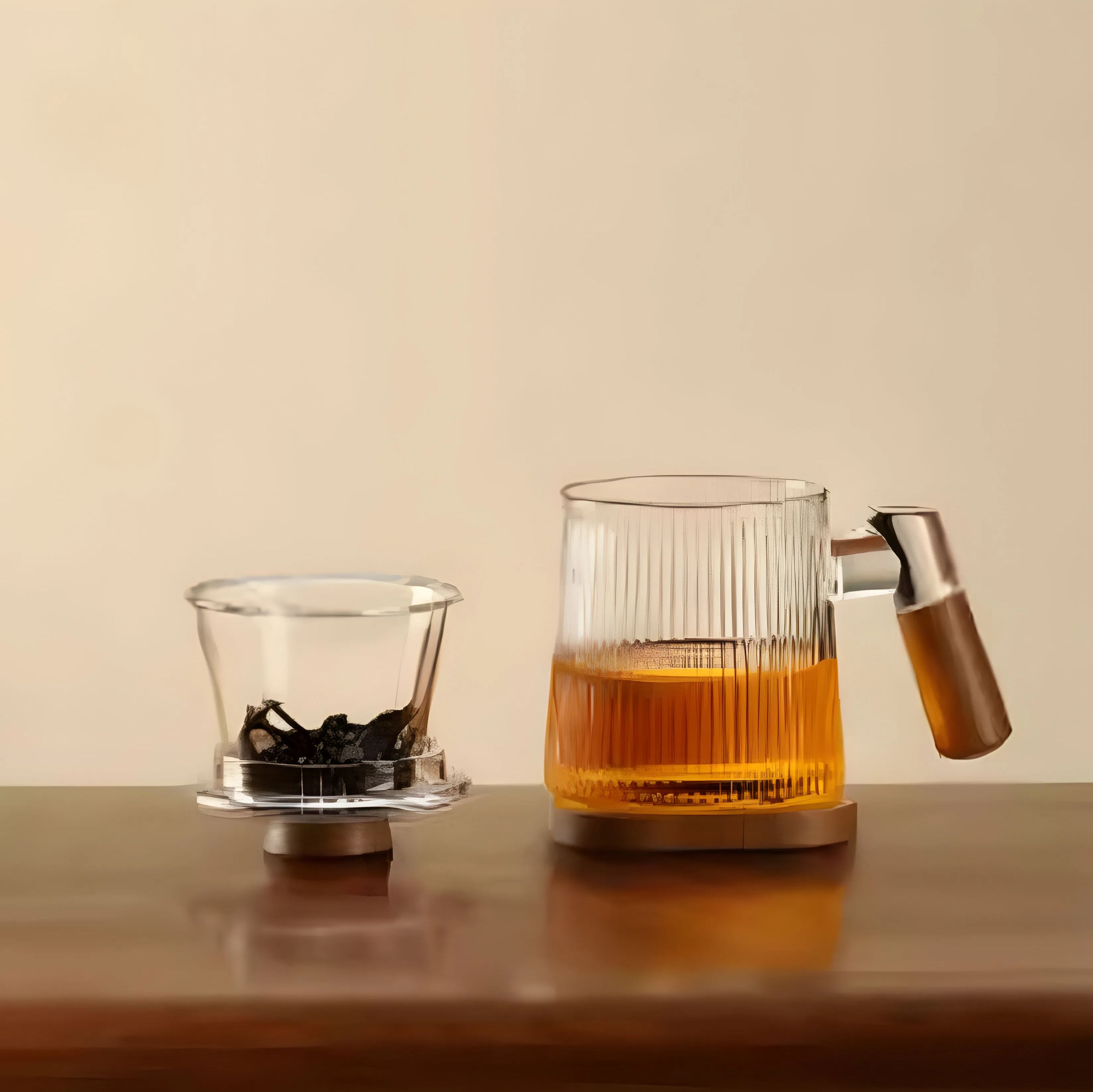 “Snowy Sunshine” - High Borosilicate Glass Tea Mug with Infuser (440ml)-TeaTsy Official Website