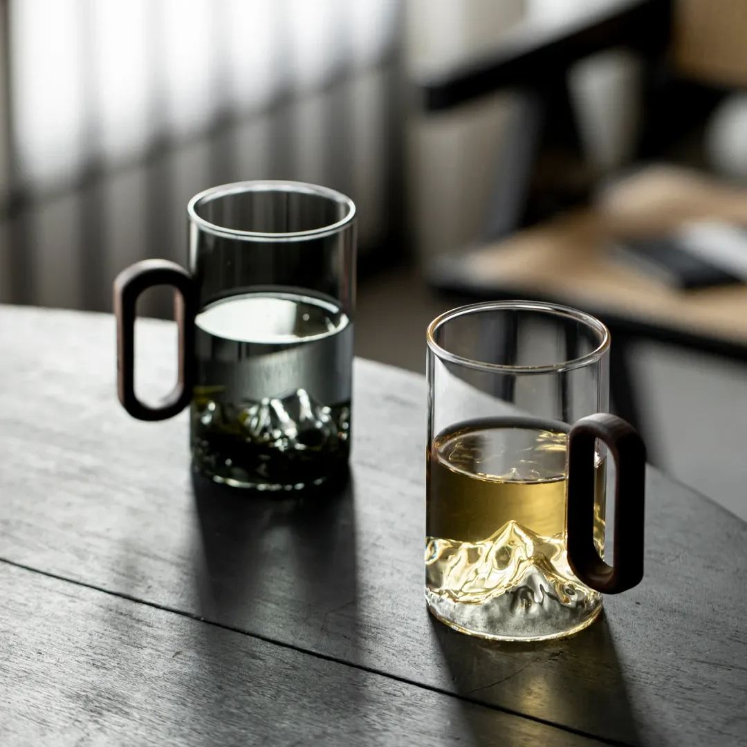 "Peakview" - High-grade Borosilicate Heat-Resistant Glass Tea Mug-TeaTsy Official Website