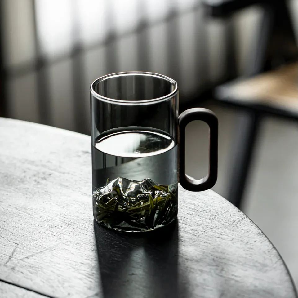"Peakview" - High-grade Borosilicate Heat-Resistant Glass Tea Mug-TeaTsy Official Website