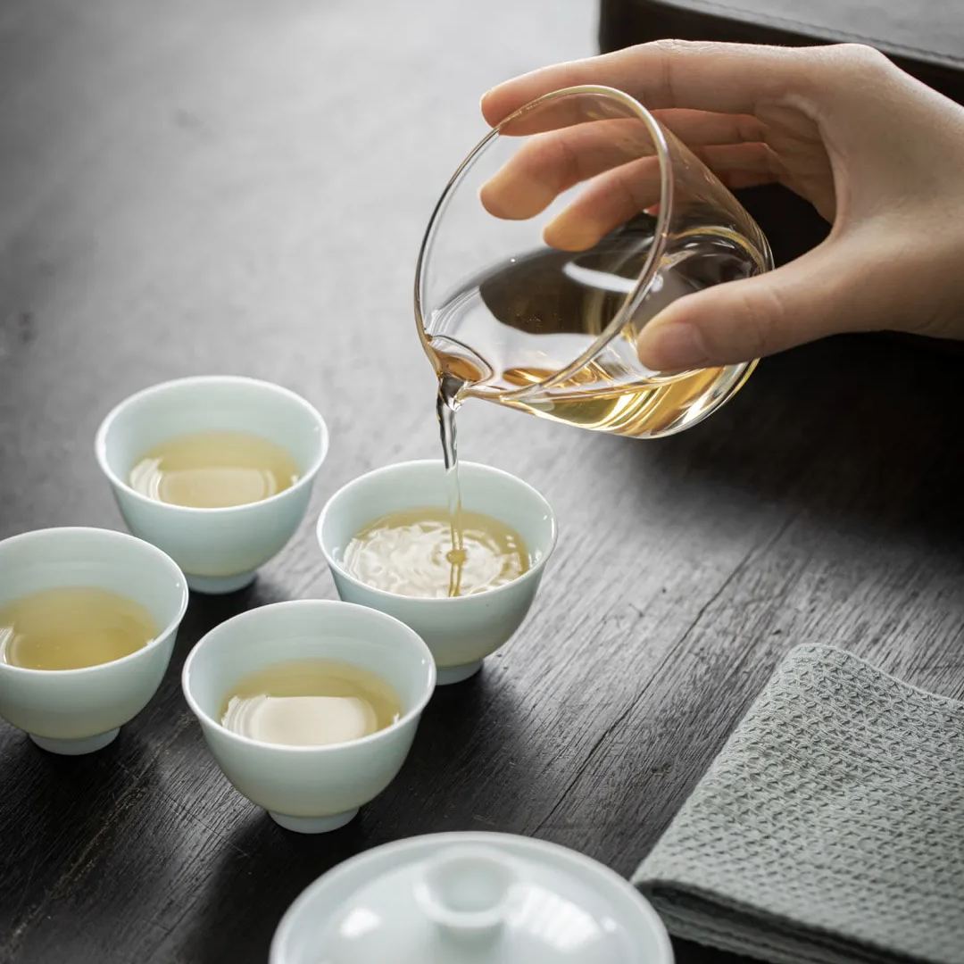 "Spring Whisper" - Handmade Portable Tea Set with Case for Four-TeaTsy Official Website