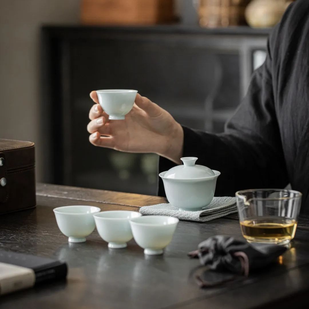 "Spring Whisper" - Handmade Portable Tea Set with Case for Four-TeaTsy Official Website