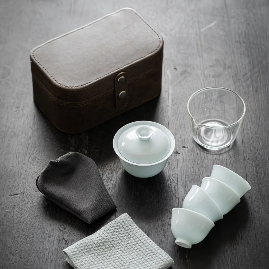 "Spring Whisper" - Handmade Portable Tea Set with Case for Four-TeaTsy Official Website