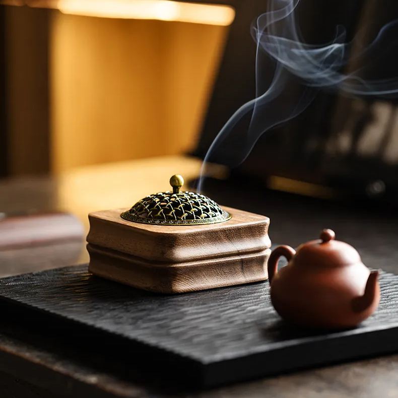 "Wood Talk" - Handcrafted Walnut Incense Holder