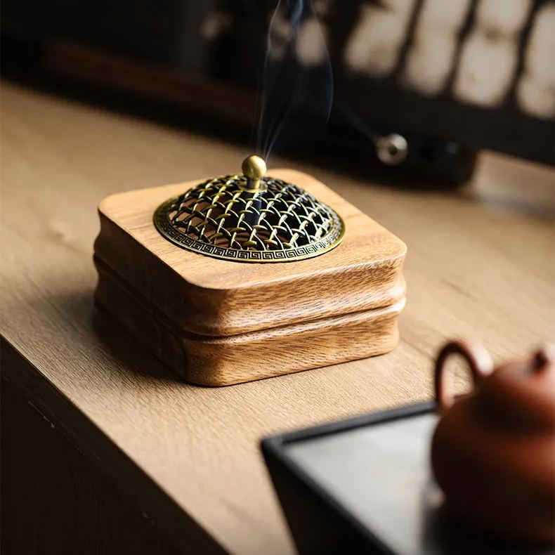 "Wood Talk" - Handcrafted Walnut Incense Holder