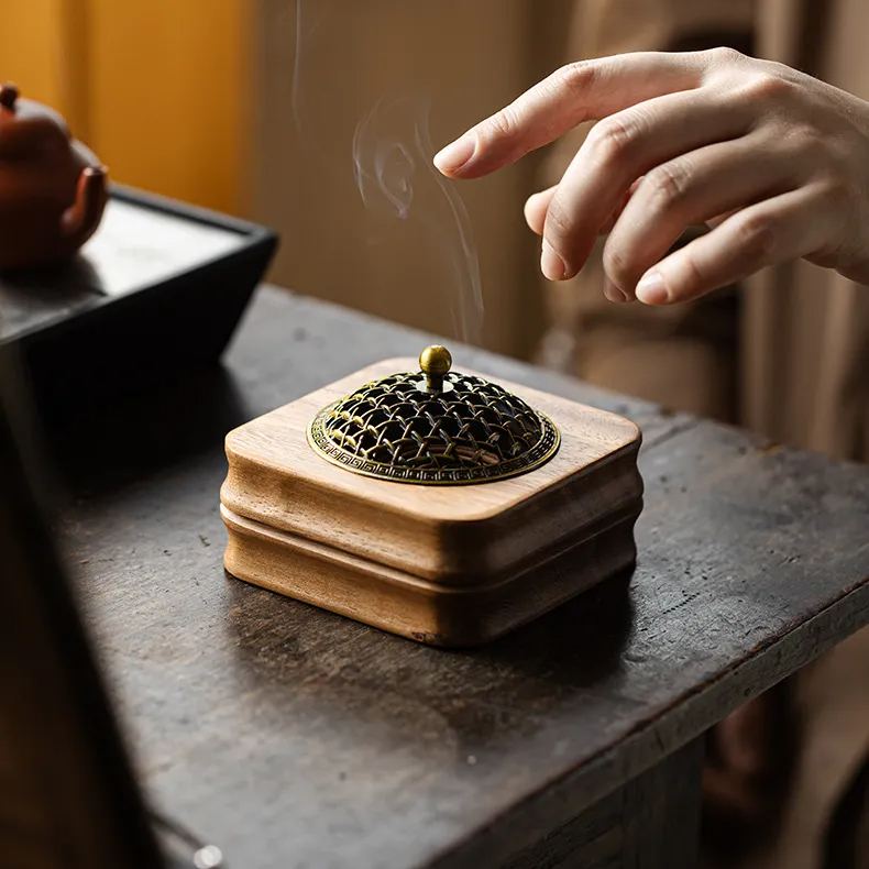 "Wood Talk" - Handcrafted Walnut Incense Holder