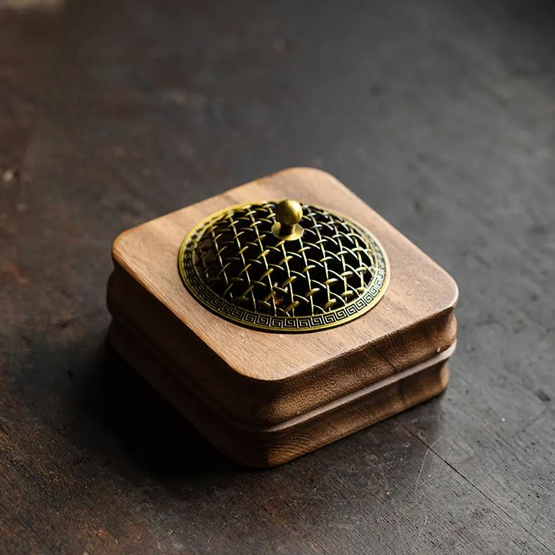 "Wood Talk" - Handcrafted Walnut Incense Holder