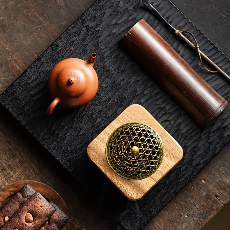 "Wood Talk" - Handcrafted Walnut Incense Holder