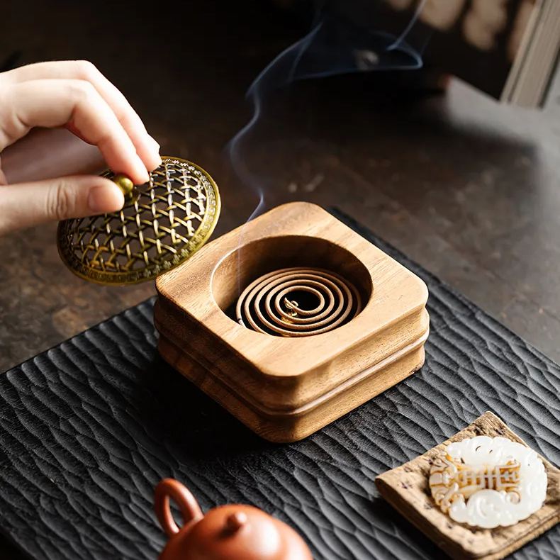 "Wood Talk" - Handcrafted Walnut Incense Holder