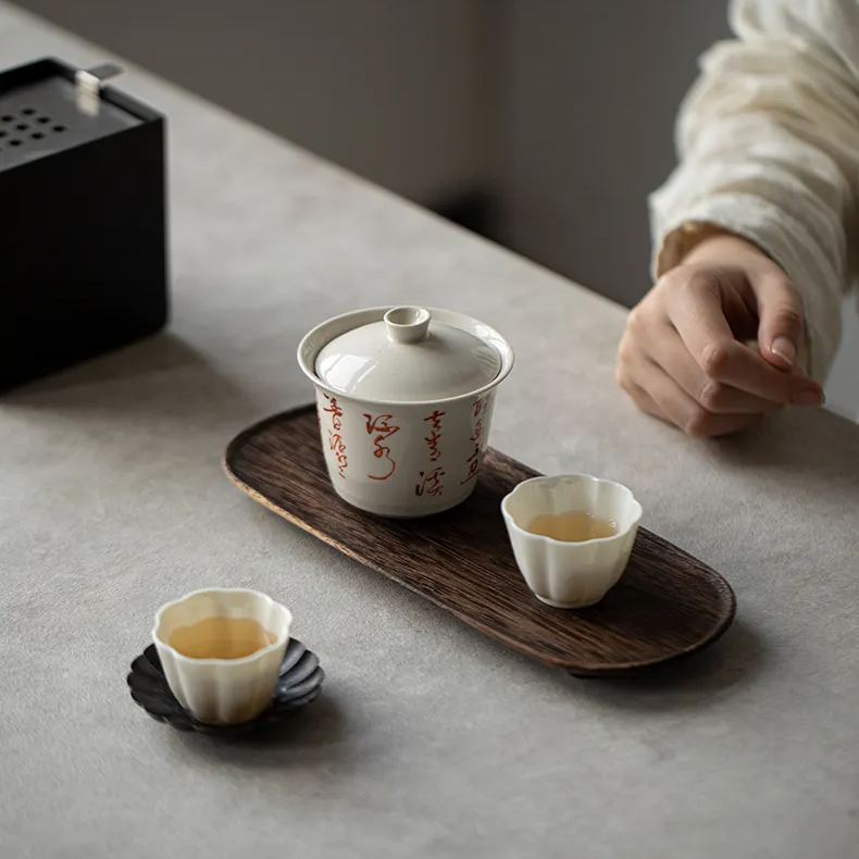 "Wood Talk" - Handmade Walnut Wood Tea Tray-TeaTsy Official Website