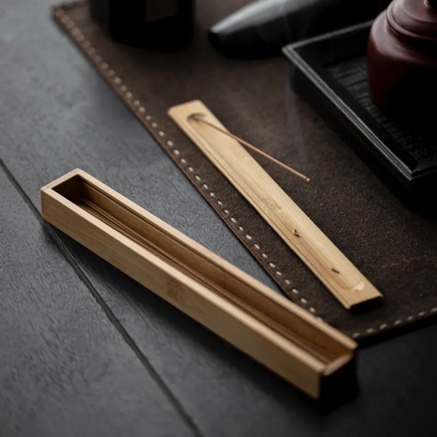 "Untitled" - Handcrafted Bamboo Wood Incense Holder/Storage Box-TeaTsy Official Website