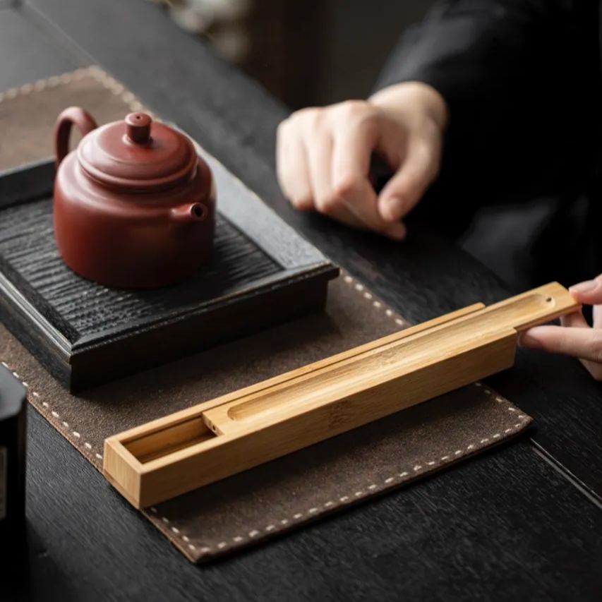"Untitled" - Handcrafted Bamboo Wood Incense Holder/Storage Box-TeaTsy Official Website