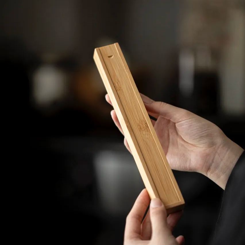 "Untitled" - Handcrafted Bamboo Wood Incense Holder/Storage Box-TeaTsy Official Website