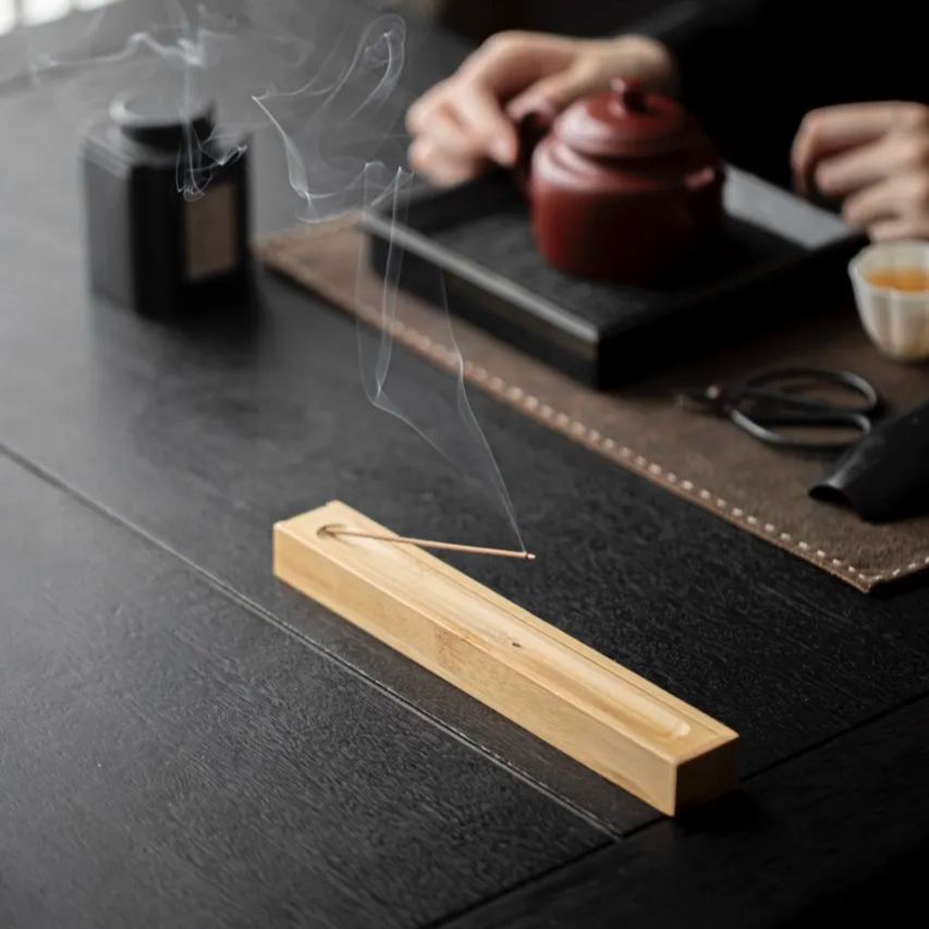 "Untitled" - Handcrafted Bamboo Wood Incense Holder/Storage Box-TeaTsy Official Website