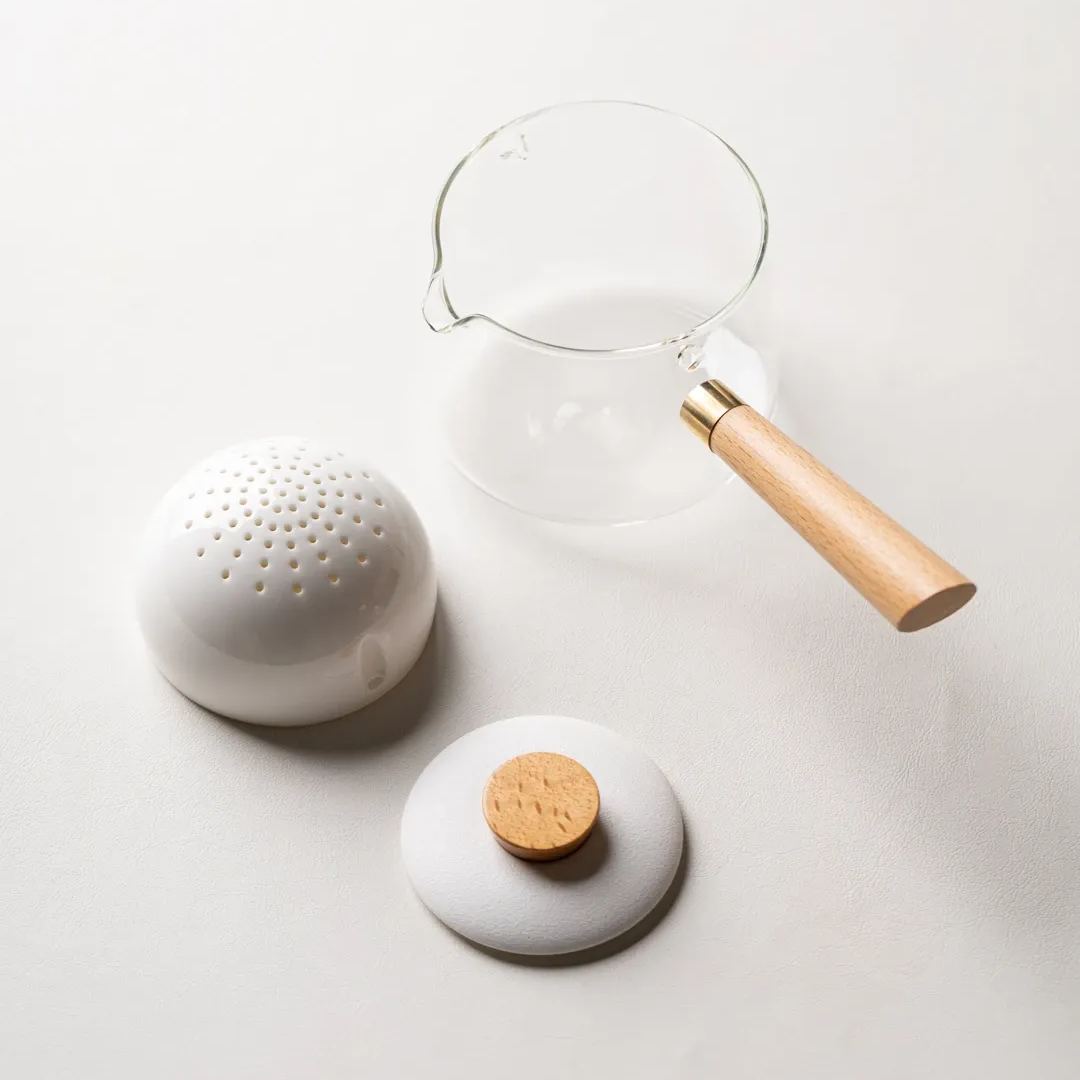 “Vortex Classic” - Heat-Resistant Glass Handled Teapot with Rotating Strainer-TeaTsy Official Website