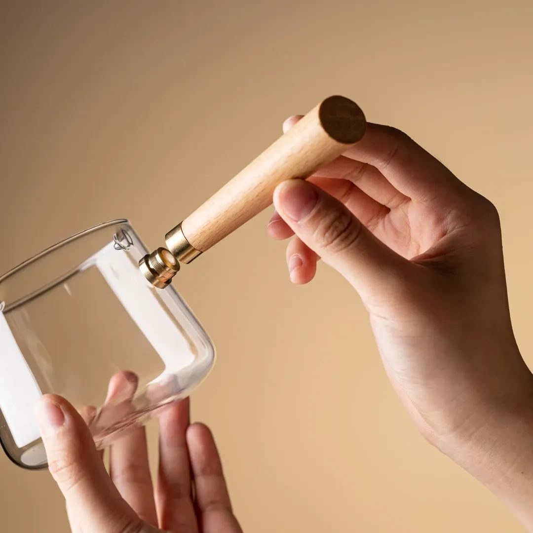 “Vortex Classic” - Heat-Resistant Glass Handled Teapot with Rotating Strainer-TeaTsy Official Website