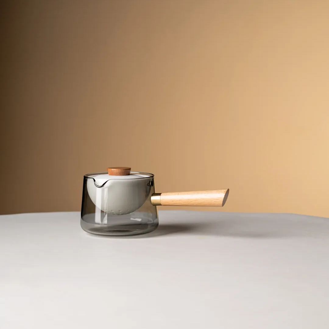 “Vortex Classic” - Heat-Resistant Glass Handled Teapot with Rotating Strainer-TeaTsy Official Website