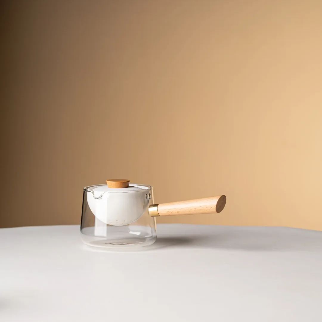 “Vortex Classic” - Heat-Resistant Glass Handled Teapot with Rotating Strainer-TeaTsy Official Website