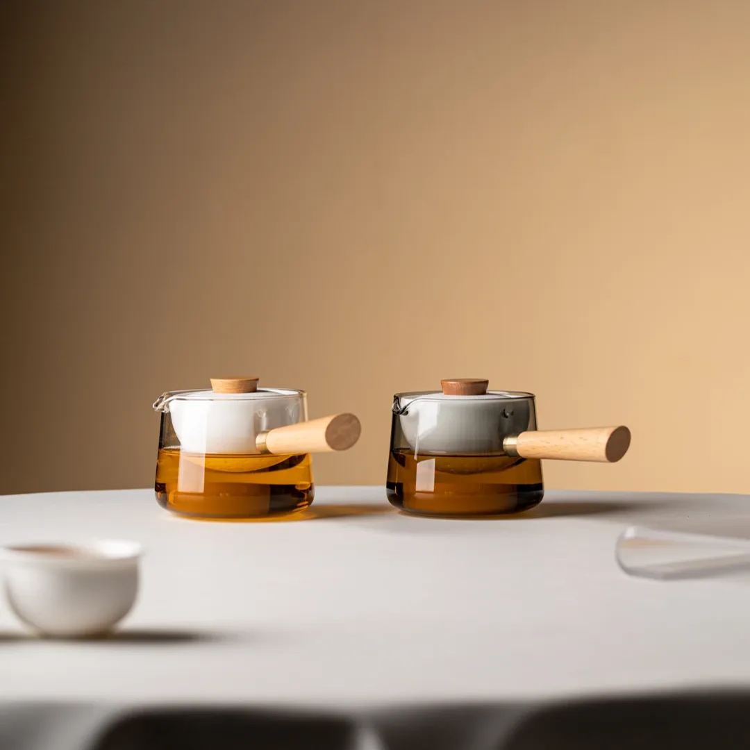 “Vortex Classic” - Heat-Resistant Glass Handled Teapot with Rotating Strainer-TeaTsy Official Website