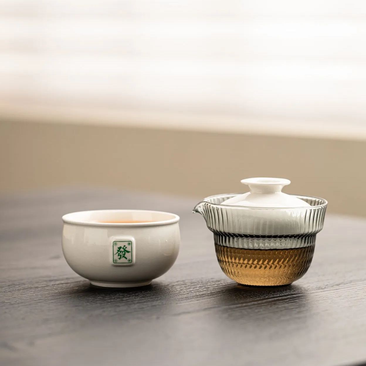  “Fa" Grass Wood Glaze Porcelain Portable Tea Set with Protective Case-TeaTsy Official Website