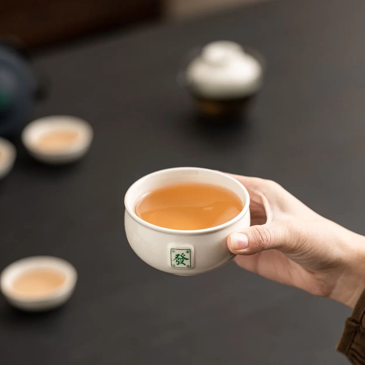  “Fa" Grass Wood Glaze Porcelain Portable Tea Set with Protective Case-TeaTsy Official Website