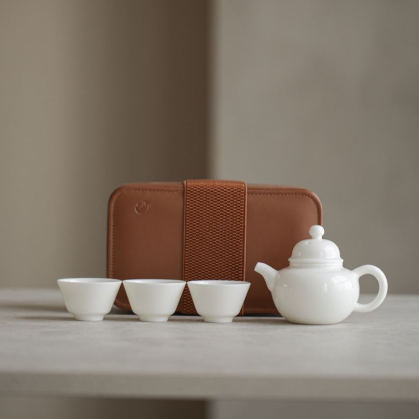 [Gift Season SALE]“Blanc Grace" - Sophisticated Dehua Porcelain Tea Set-TeaTsy Official Website