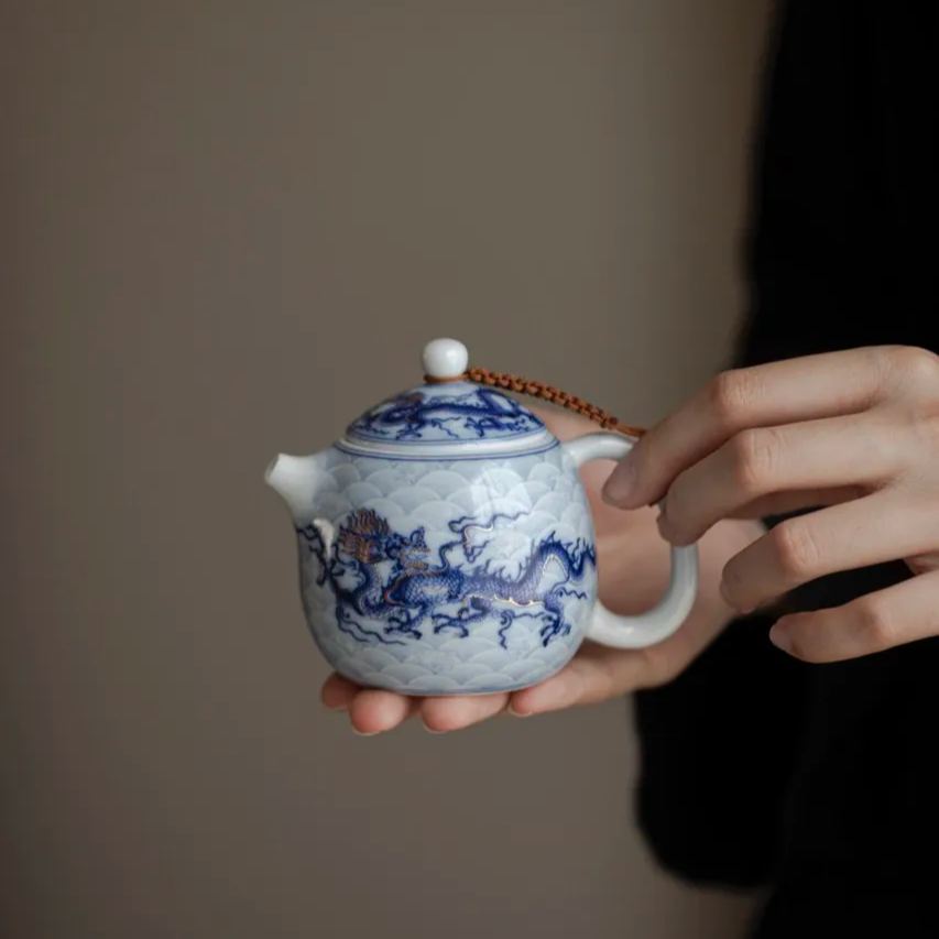 [Summer SALE]“Whispers of the Dragon" - Portable Dehua Porcelain Gongfu Tea Set