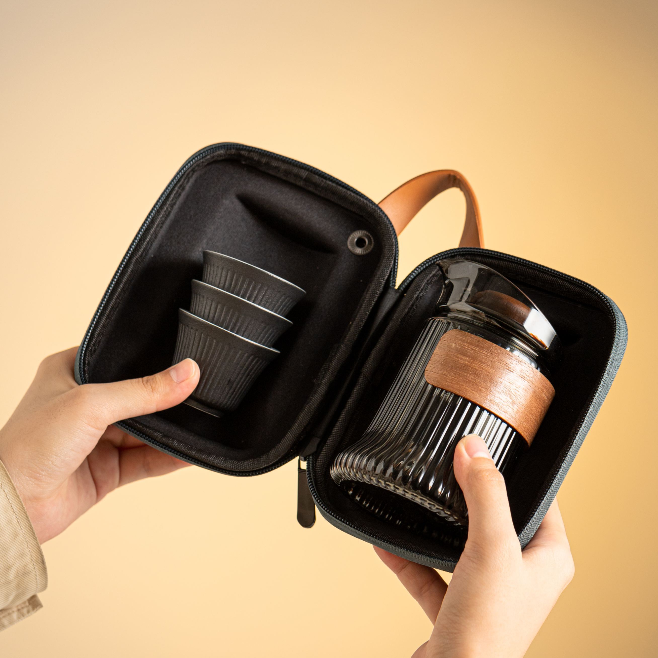 “Aura” - Portable Travel Tea Set with Protective Case-TeaTsy Official Website