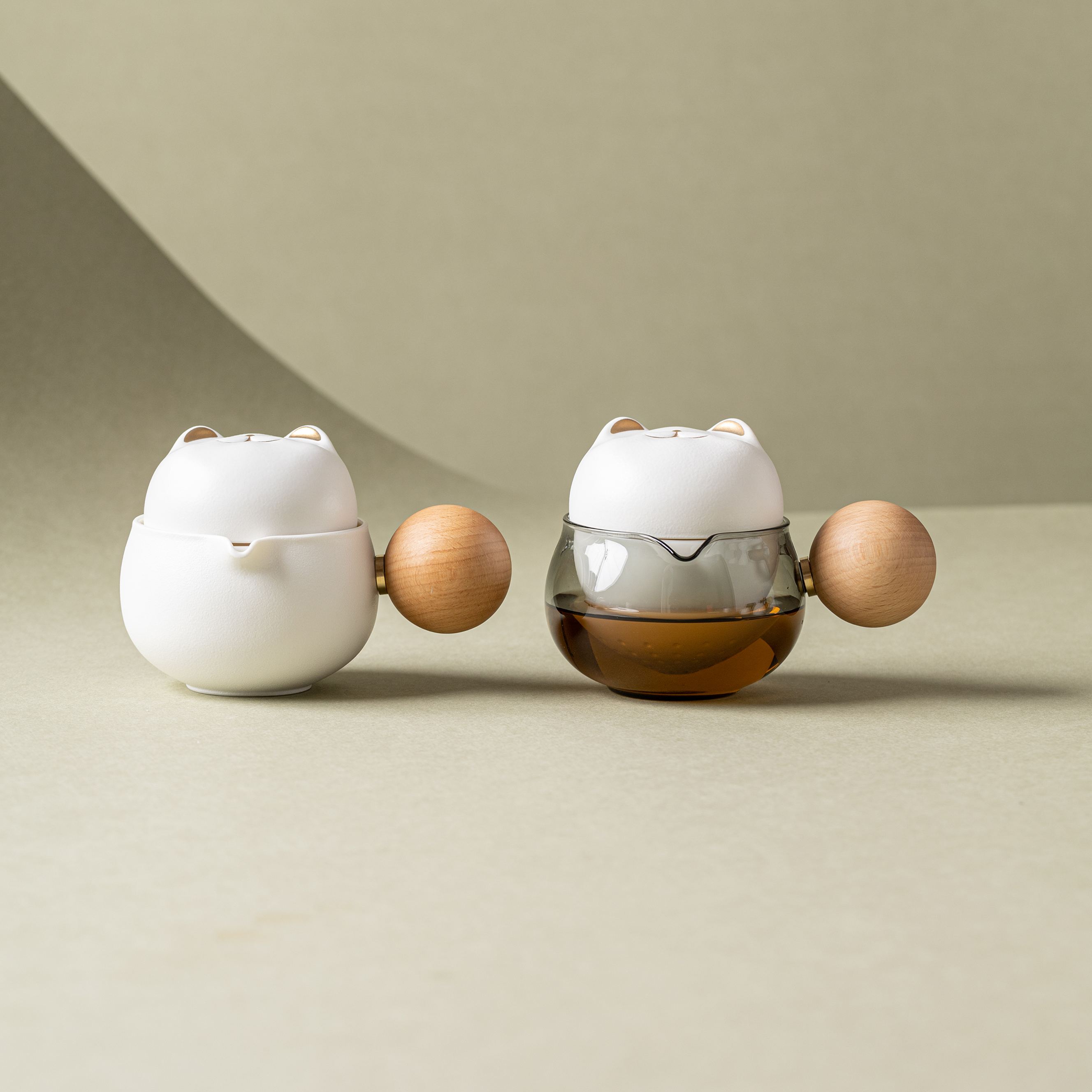 “Cat's Fortune” - Portable Tea Set With Rotating Strainer-TeaTsy Official Website