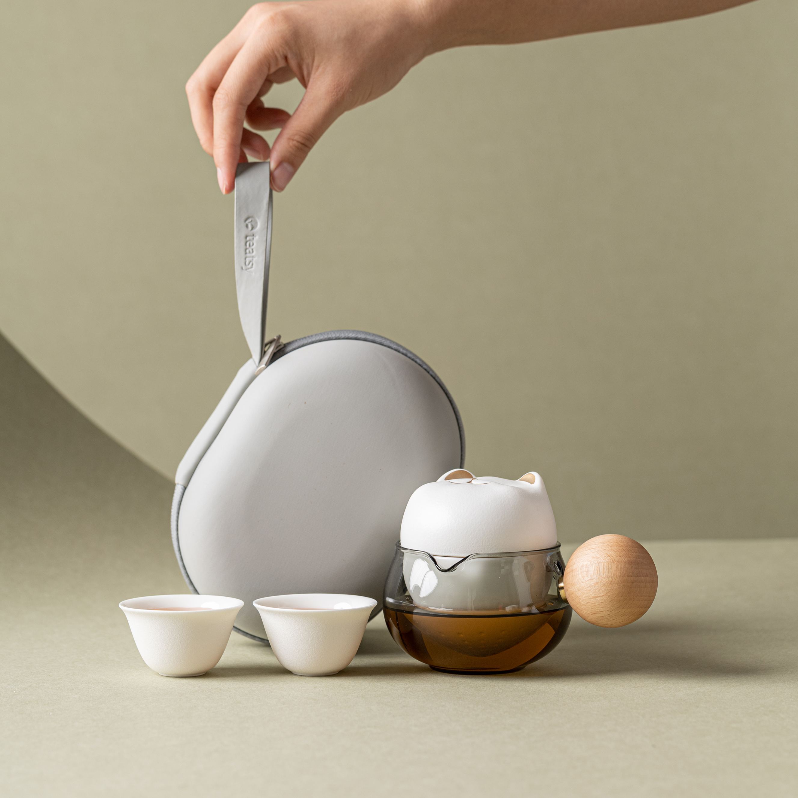 “Cat's Fortune” - Portable Tea Set With Rotating Strainer-TeaTsy Official Website