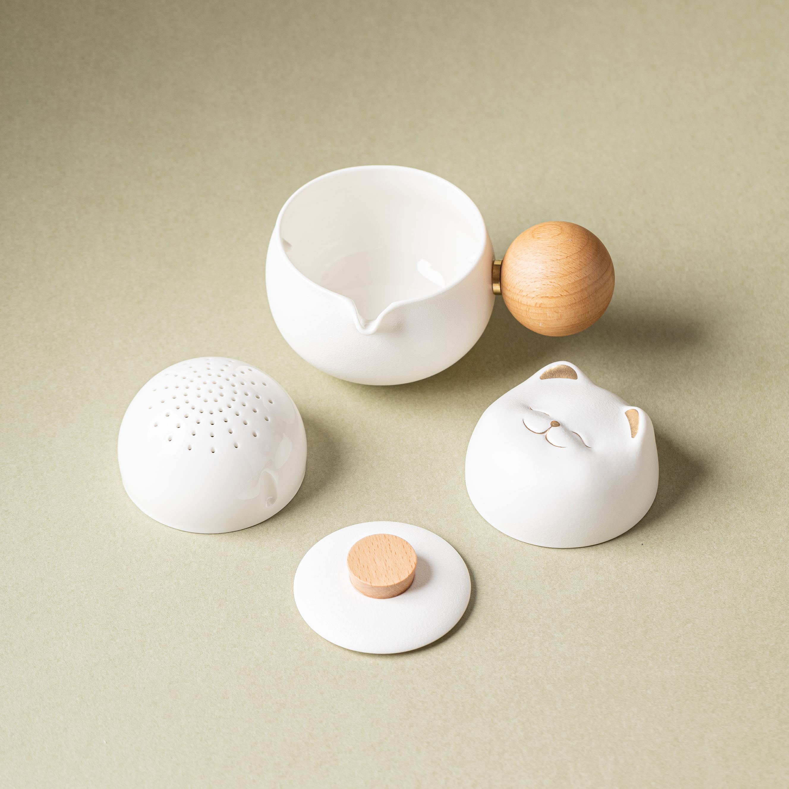 “Cat's Fortune” - Portable Tea Set With Rotating Strainer-TeaTsy Official Website