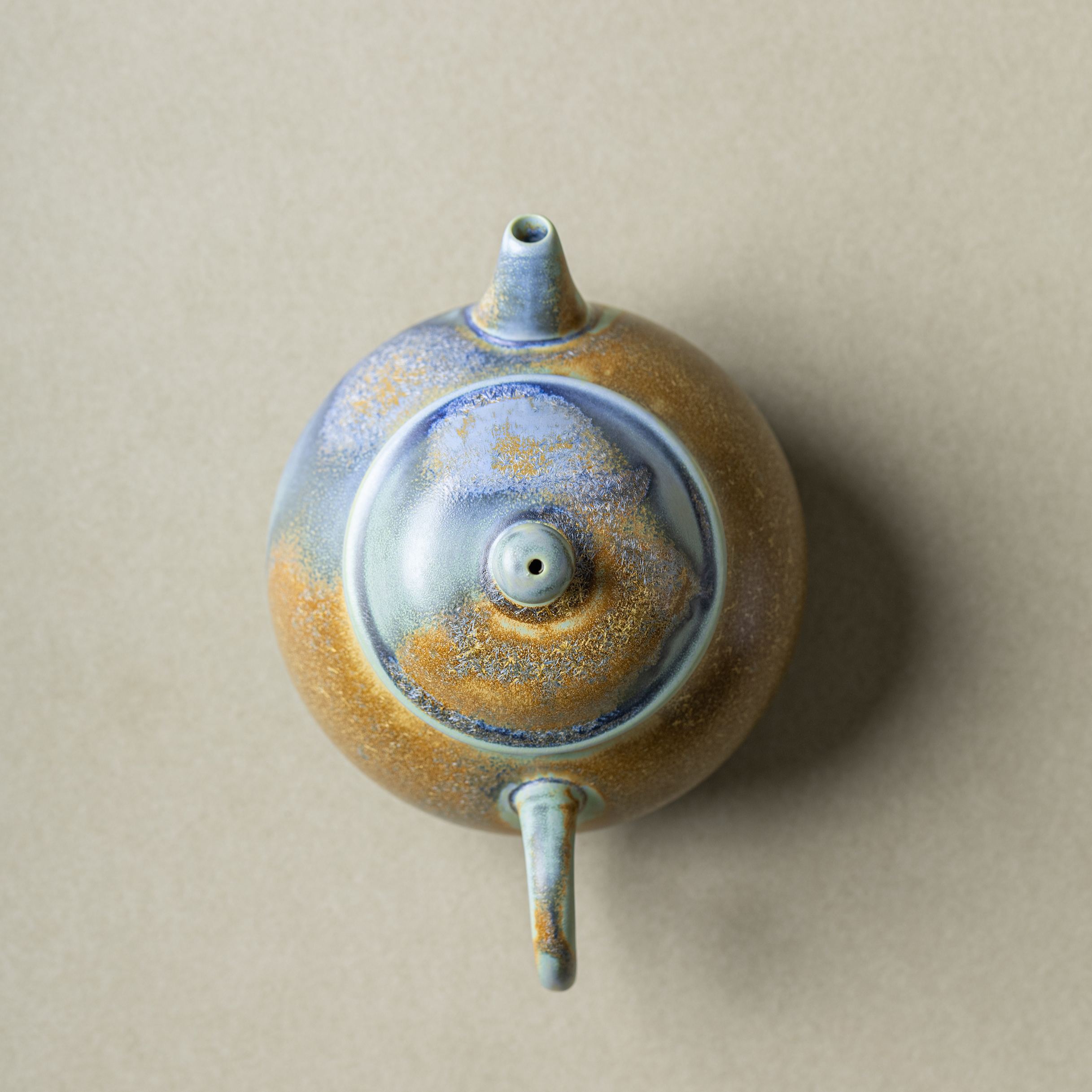 Thousand Miles of Rivers and Mountains/千里江山(Qian Li Jiang Shan) - Crystalline Glaze Glaze Xishi(西施) Teapot-TeaTsy Official Website