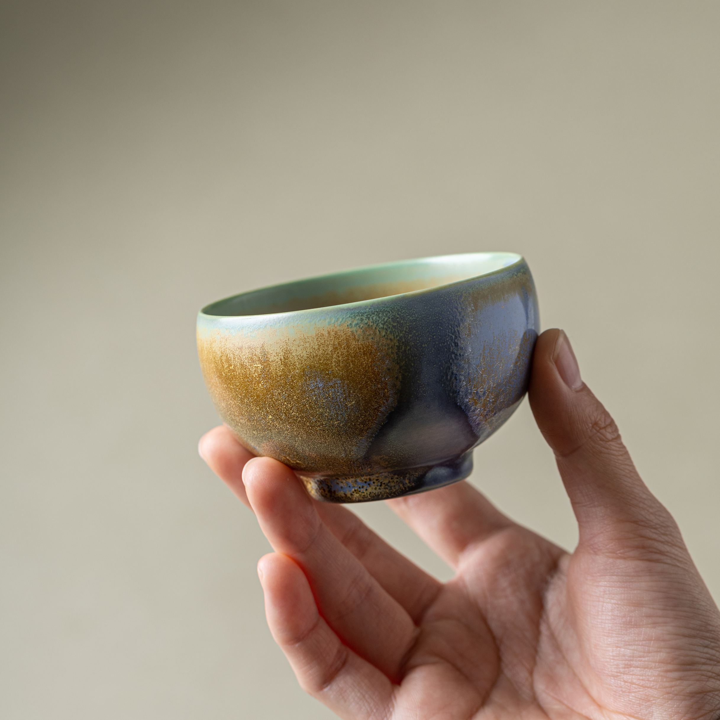 Thousand Miles of Rivers and Mountains/千里江山(Qian Li Jiang Shan) - Crystalline Glaze Glaze Classic Teacup-TeaTsy Official Website