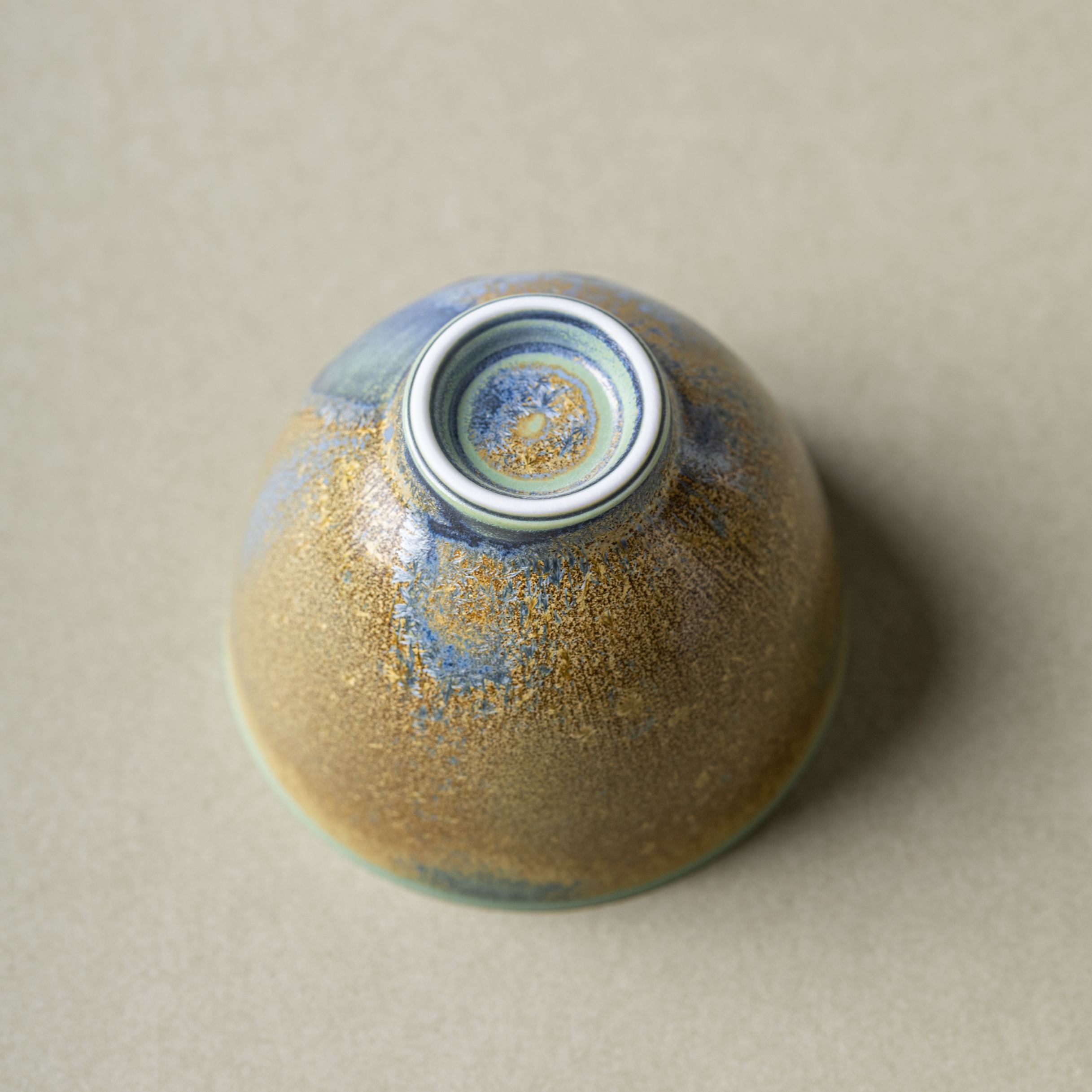 Thousand Miles of Rivers and Mountains/千里江山(Qian Li Jiang Shan) - Crystalline Glaze Glaze Curved-Bellied Teacup-TeaTsy Official Website