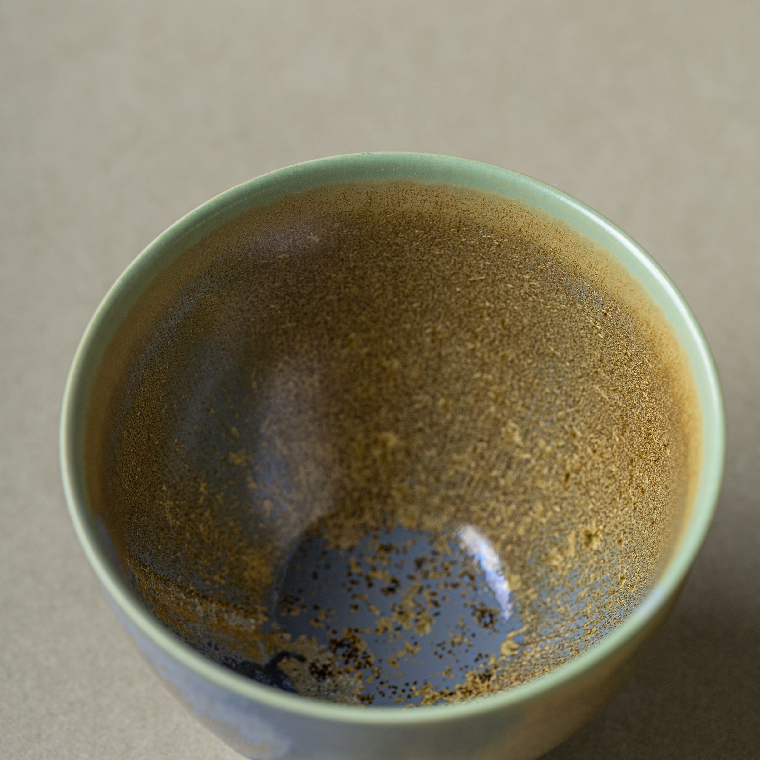 Thousand Miles of Rivers and Mountains/千里江山(Qian Li Jiang Shan) - Crystalline Glaze Glaze Curved-Bellied Teacup-TeaTsy Official Website