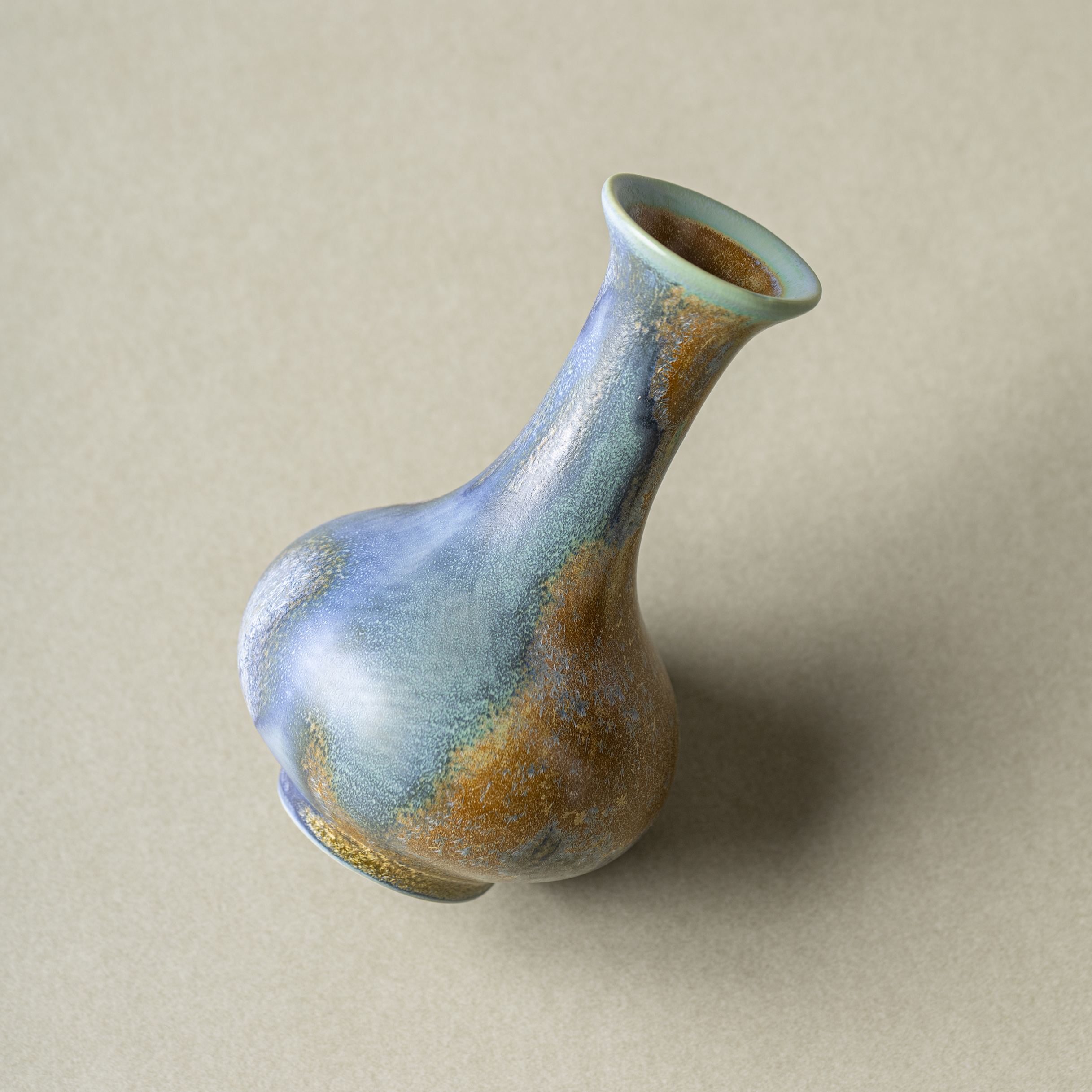 Thousand Miles of Rivers and Mountains/千里江山(Qian Li Jiang Shan) - Crystalline Glaze Vase-TeaTsy Official Website
