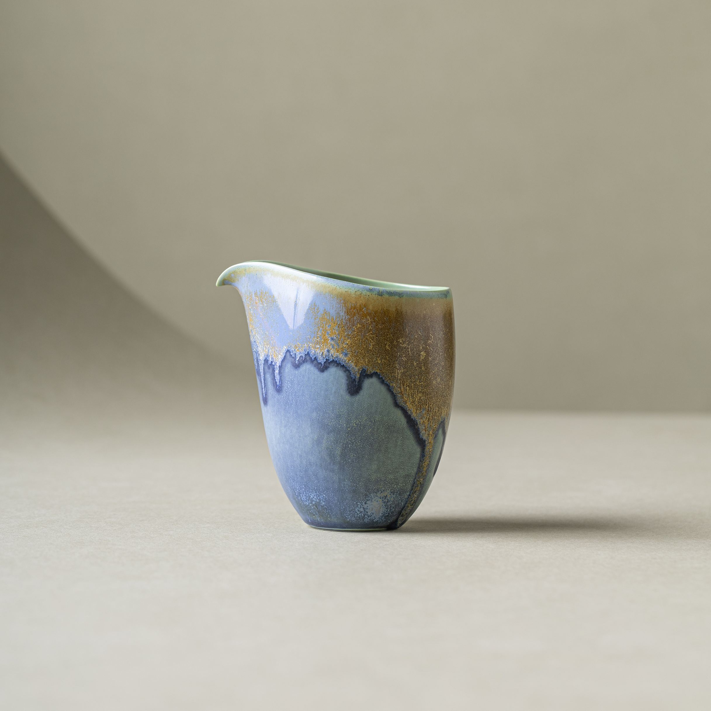 Thousand Miles of Rivers and Mountains/千里江山(Qian Li Jiang Shan) - Crystalline Glaze Gongdao Cup-TeaTsy Official Website