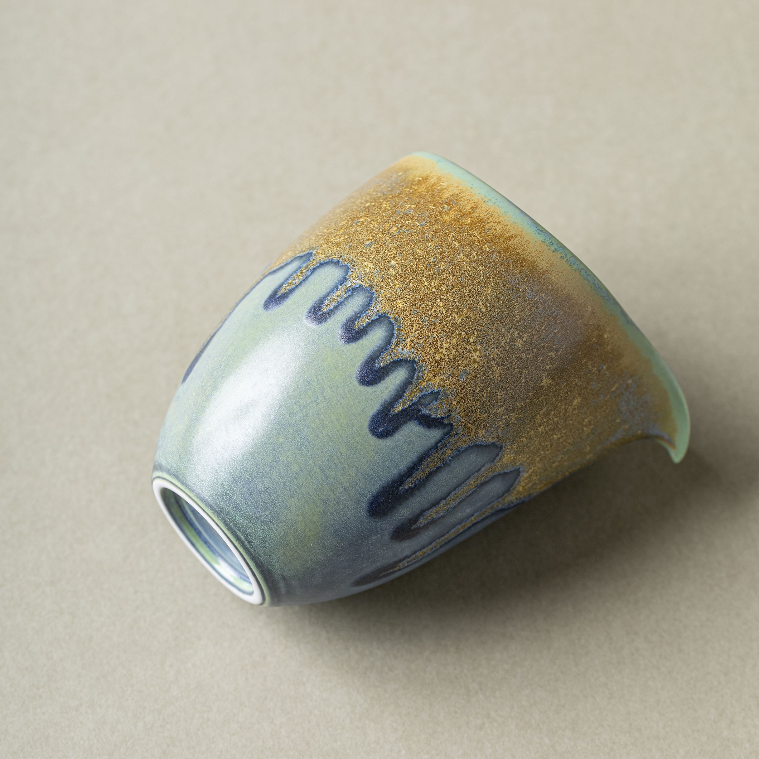 Thousand Miles of Rivers and Mountains/千里江山(Qian Li Jiang Shan) - Crystalline Glaze Gongdao Cup-TeaTsy Official Website