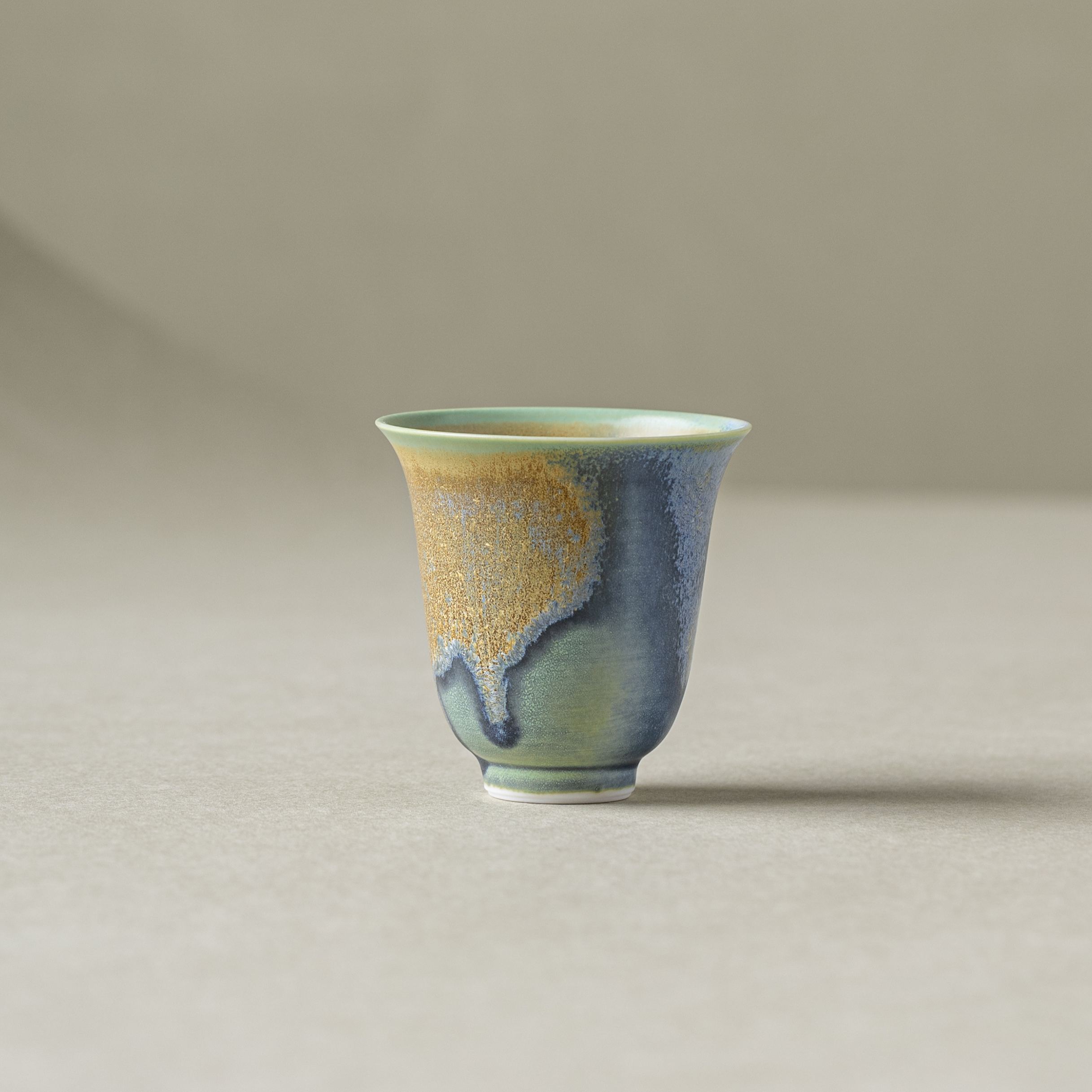 Thousand Miles of Rivers and Mountains/千里江山(Qian Li Jiang Shan) - Crystalline Glaze Glaze Slender Teacup-TeaTsy Official Website