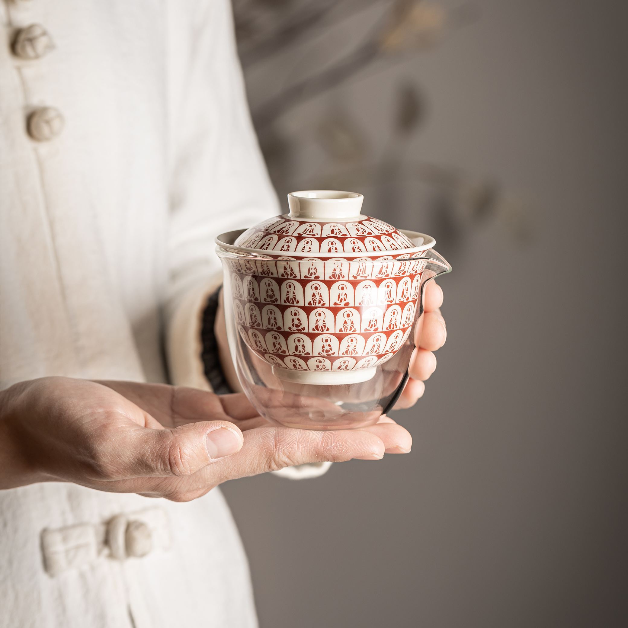 [Copy]"Jingmai“ Portable Tea Set – Celadon Gaiwan with Cups | Travel Gongfu Tea Set with Case