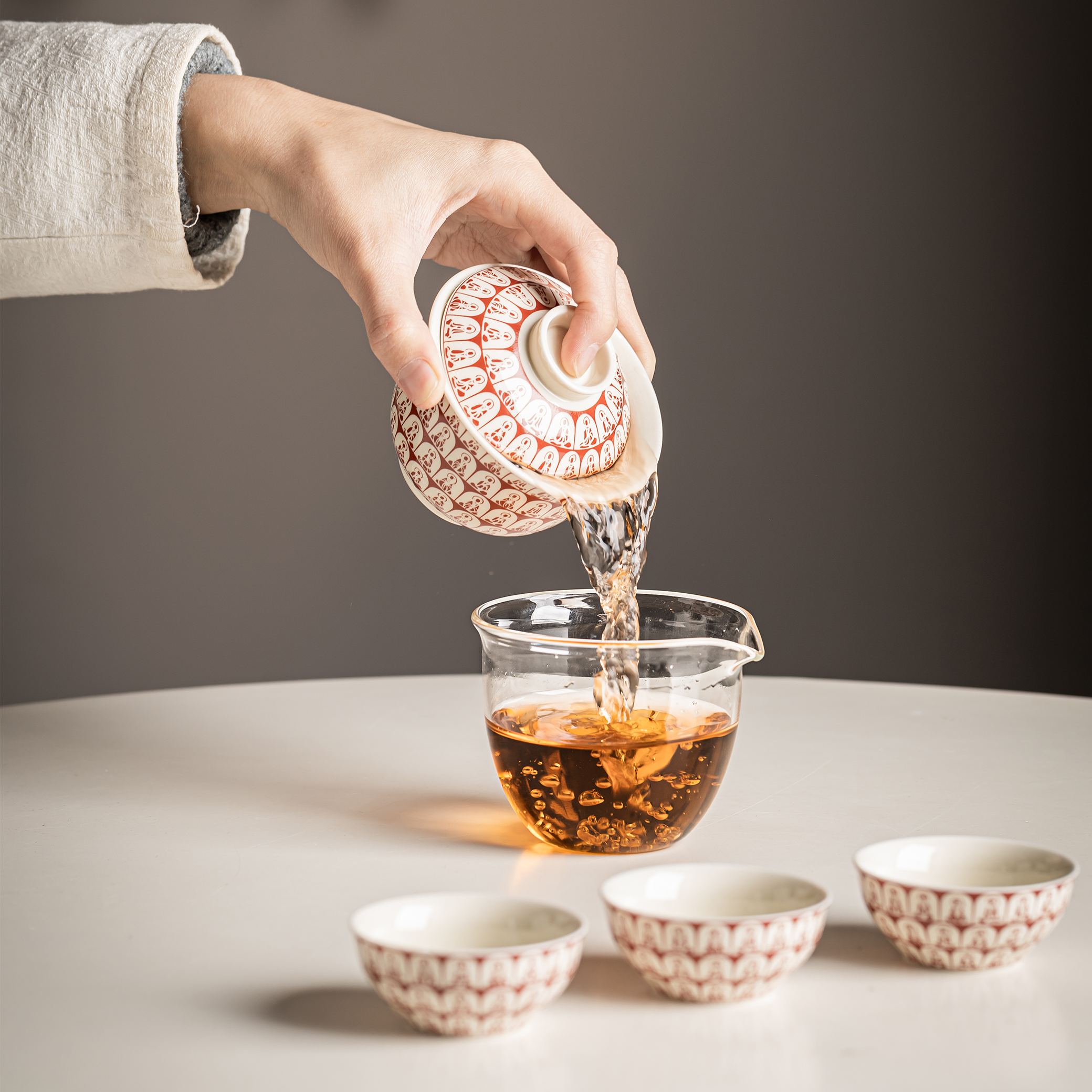 [Copy]"Jingmai“ Portable Tea Set – Celadon Gaiwan with Cups | Travel Gongfu Tea Set with Case